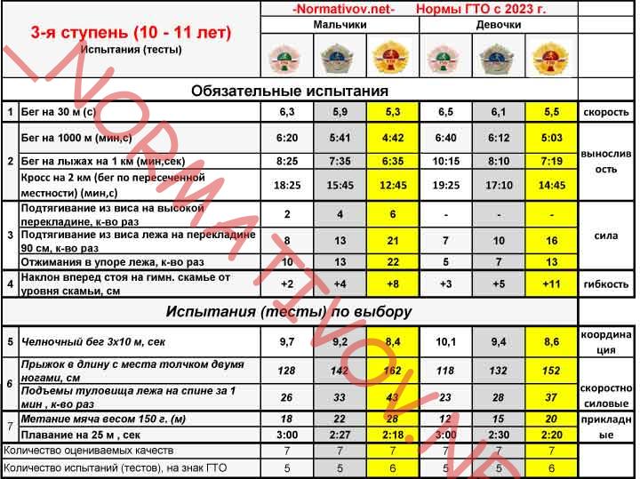 Новые нормы ГТО 2023 3 ступень